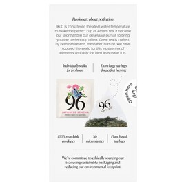 96° Japanese Sencha Green Tea - 20 Pyramid Tea Bags x 3 Boxes, Individually Wrapped, Smooth, Mellow and Grassy, Biodegradable Plant-Based Bags (60 Bags)