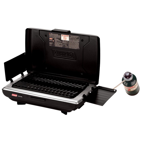 Coleman Propane Camping Grill, Portable Camp Grill with Wind Guards, Pressure Control, Adjustable Power, & Drip Tray; 11,000 BTUs of Cooking Power for Camping, Tailgating, Grilling, & More