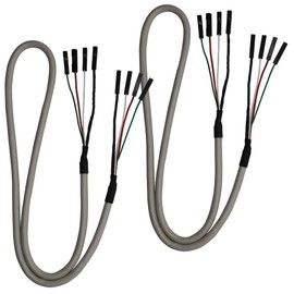 GINTOOYUN Breadboard Jumper Cable 2 x 4P 60 cm Female to Female Dupont Cable with White PVC Shell for Arduino Raspberry Pi DIY Prototyping