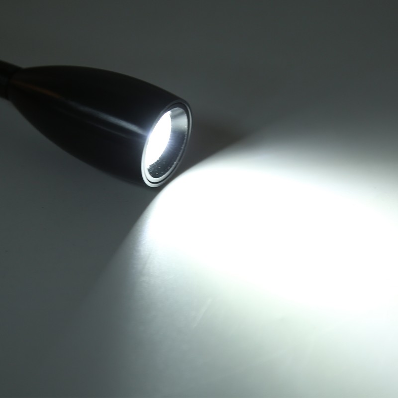 LED Reading Light 3W Wall Mount Reading Lamp Flexible Gooseneck
