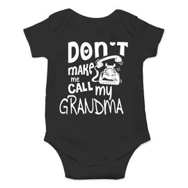 AW Fashions Don't Make Me Call My Grandma - I Love My Grandmother - Lindo body de una pieza para bebé, Negro -, Recién nacido