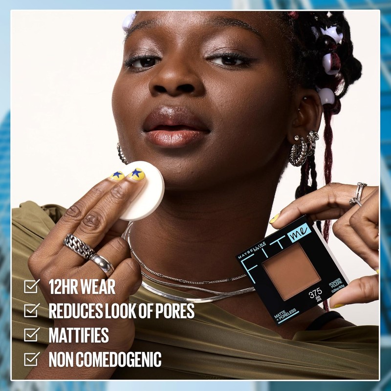 Maybelline New York Fit Me Mate + maquillaje en polvo