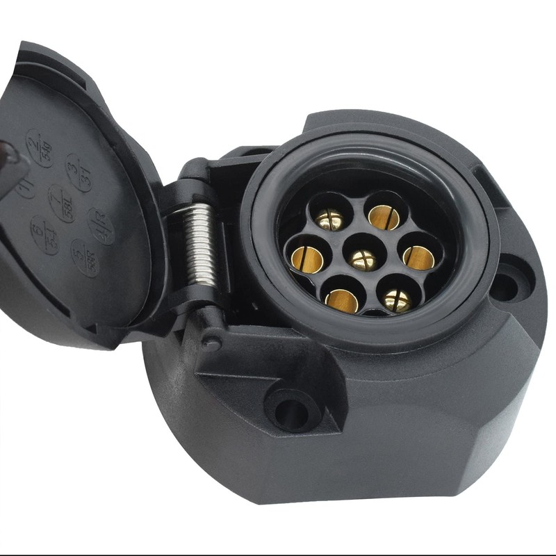 MOUNAY 7 Pin European Trailer Socket+Plug Tow Bar Connector Adapter