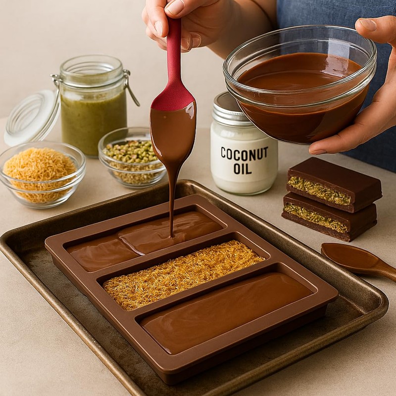 Mrs. Anderson's Baking Chocolate Mold, Non-Stick European-Grade Silicone, Triple Chocolate