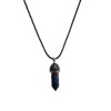 VIE VIE Double Point Pencil Pendant, Black String (Lapis Lazuli)