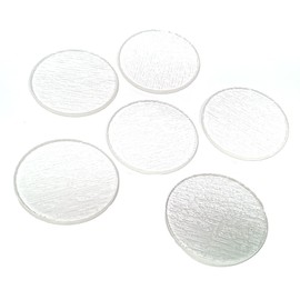 Clear Fusible Glass Circles Blanks - COE 90 Bullseye Glass - 2" Diameter (12)