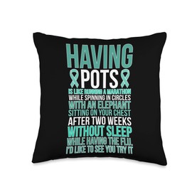 Having POTS Warrior POTS Awareness Day POTS Fighter Throw Pillow
