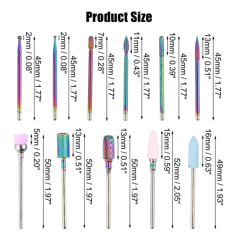 VOCOSTE Nail Drill Bit Set, Drill Bit Set, Gel Nail