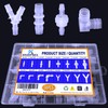 40Pcs Check Valves kit, 16-Size Plastic Hose Barb Fittings Assortment
