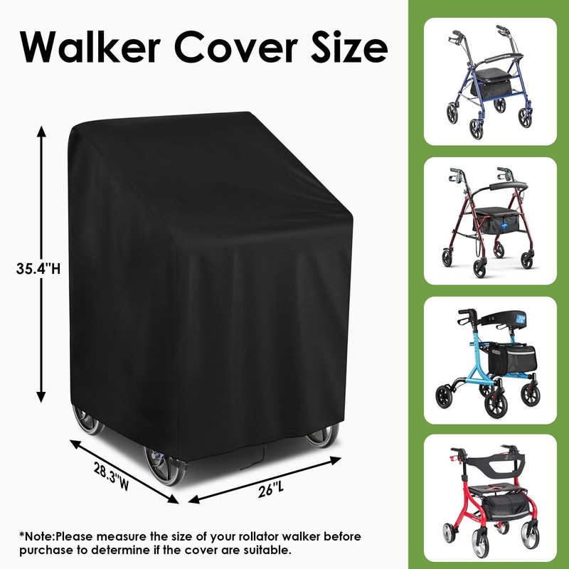 Hengme Walker Cover, Waterproof Rollator Walker Covers for Seniors Universal