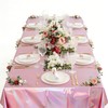 JGMGWJ Iridescence Plastic Tablecloths Disposable Rectangle Table Cover for BirthdayDWedding