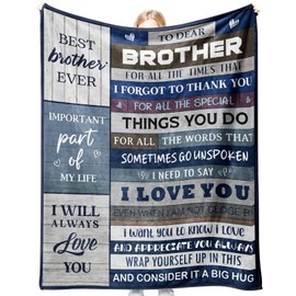 Brother Gifts, Brother Birthday Gifts - Soft Flannel blanket for Brother - Gifts for Brother from Sister, Gifts for Little Brother, Big Brother, Older brother, Adult brother, Presents for Brother