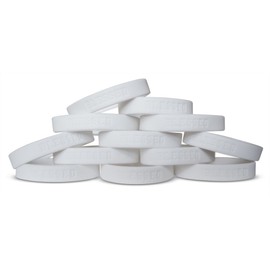 Novel Merk Blessed White 12-Piece Silicone Rubber Band Wristband Motivation & Religious Accessory