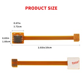 Nano Sim Card Extension Cable Cell Phone Card Slot Nano SIM Card Extension Cable Adapter, FPC Test Board, SIM Card Holder Repair Test Board Card Reader length 3.9in/10cm（2pcs）