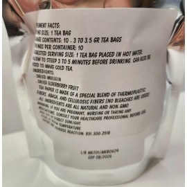 Paisley Farm and Crafts Made Fresh For A Healthy You Mullein Leaf Elderberry Blend Tea Bags - All Natural Wildcrafted - 10 Pk