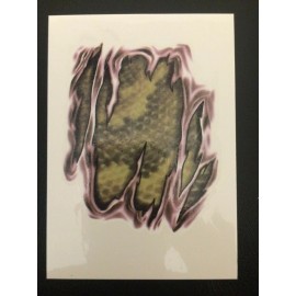 Unbranded Flesh Tattoos Set of 10 Temporary Tattoos Terror Horror