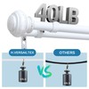 H.VERSAILTEX Double Curtain Rods for Windows 16.2 to 43.8 Inches