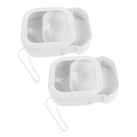 BIUDECO 2pcs Portable Hair Tie Organizer and Cotton Swab Storage Box Stackable Travel Accessory Containers with Versatile Jewelry Holder Lightweight for Women