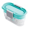 PackIt Mod Mini Bento Food Storage Container, Mint, Shatterproof Crystal