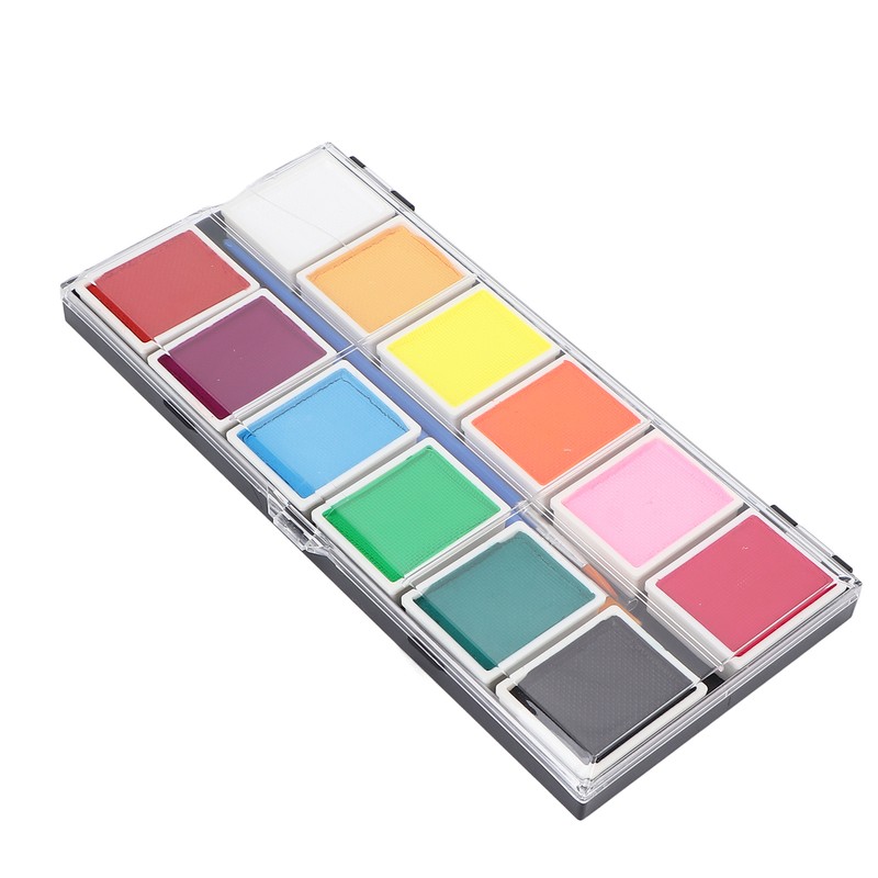 Face Paint Kit Cosmetic Grade 12 Colors Quick Drying Easy