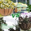 Y&M 16 Inch Pre-Formed Half Round Coco Fiber Hanging Basket