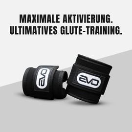 EVO SPORTS FUEL Foot Straps Cable Pull with Adjustable Foot Cuffs and Double D-Rings Gym Ankle Straps for Men and Women Ideal for Kickbacks, Buttocks and Leg Training (1 Pair)