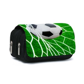 Fußball Kinder Federmäppchen Mäppchen, Football Pencil Case, Tragbares Schreibwarenetui Stifttaschen, Doppelreißverschlüsse Stifttaschen,für Junge Mädchen Schule Studenten Fussball Fans Geschenk(C)