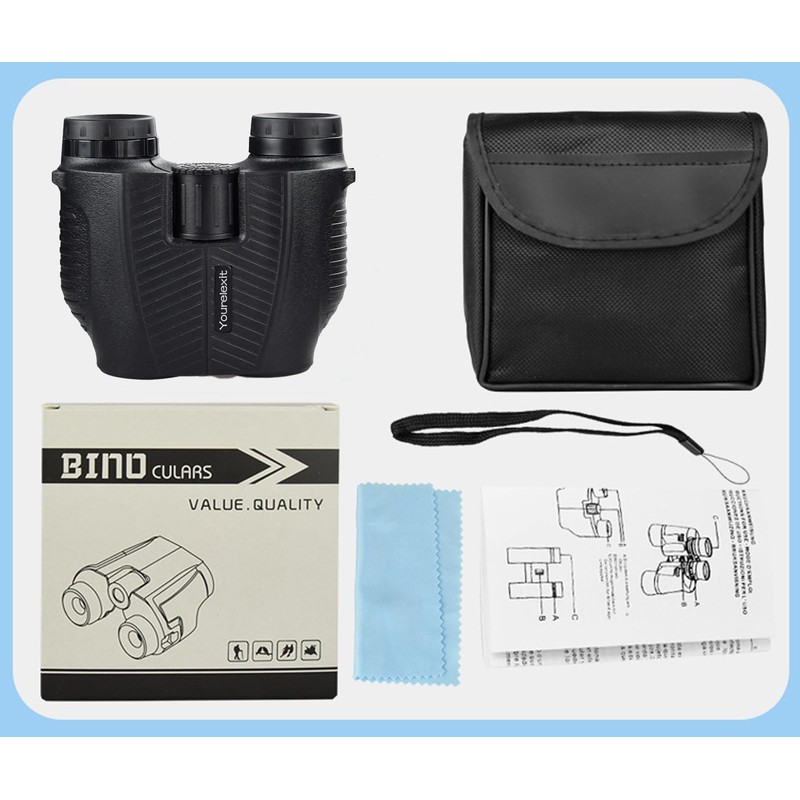 Yourelexit 12x25 Compact Binoculars for Adults & Kids, High Powered