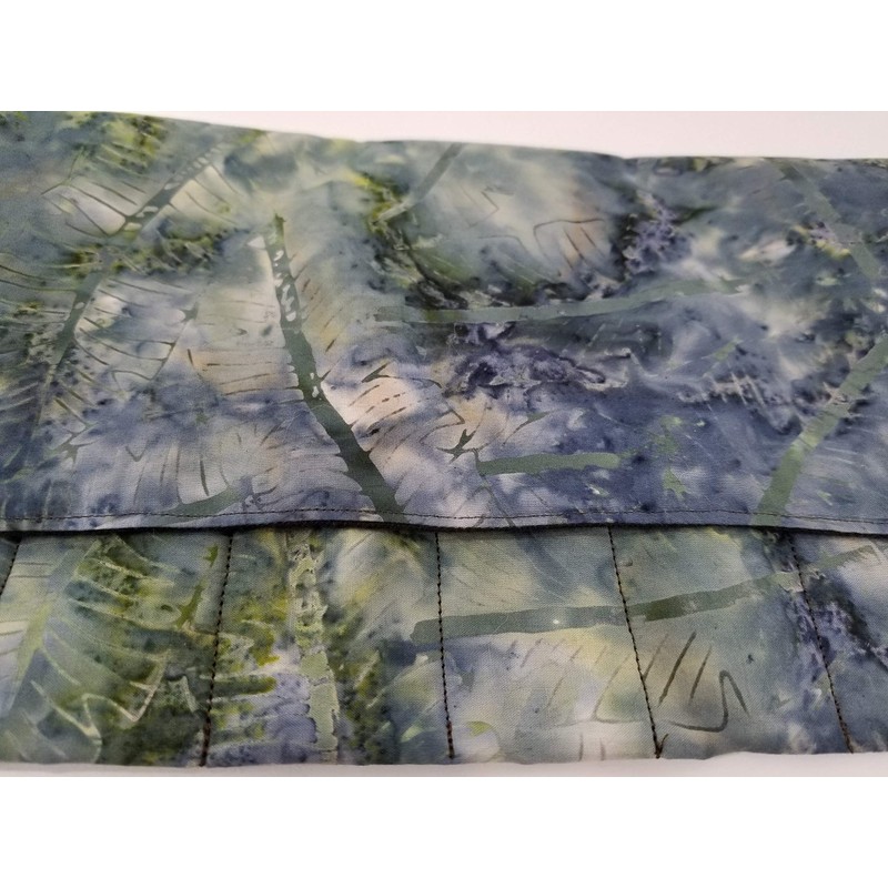 Blue & Green Batik Straight Edge Razor Storage