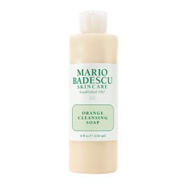 Mario Badescu Jabón limpiador de naranja- Limpiador y exfoliante facial en crema enriquecido con AHA - Lavado facial sin aceite para piel mixta o...  
