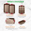 NutriChef 5-Piece Baking Pan Set - Carbon Steel Stackable Bakeware