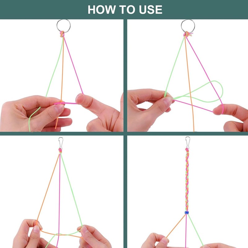 Scoobies Strings, 120 Pcs Scoubidou Strings, Plastic Lacing Cord Gimp