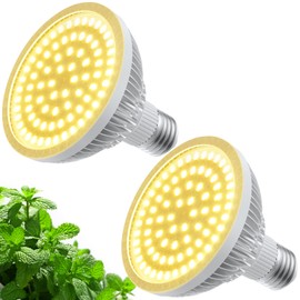 GulitLum LED Grow Light Bulb for Indoor Plants,18W Full Spectrum 3500K Warm Light, PAR30 E26/E27 for Regular Lamps, 180 Watt Equivalent High PPFD Grow Light Bulb,2 Pack.