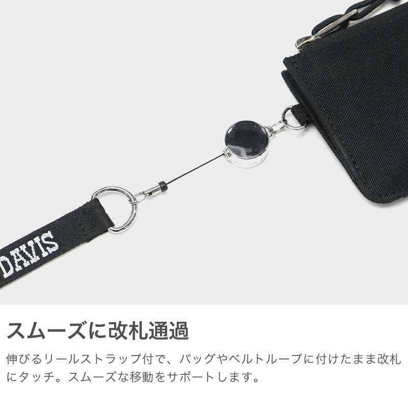 Bendivis BDW-8378 Pass Case, Coin Purse, Black, black