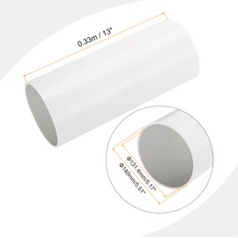 MECCANIXITY 5.5 Inch PVC Rigid Tube Round Pipe Tubing Hardware Tubing 131.4mm ID 140mm OD 330mm/13" White High Impact for Water Pipe