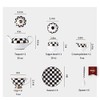 Porlien Checker Pattern 17-Piece Tea Set for 6 with Teapot,