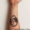 'Chicken Head in Circle Frame ' Temporary Tattoo - Water