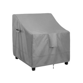 OutdoorLines Outdoor Waterproof Furniture Chair Cover - UV-Resistant Patio Lawn Chair Covers for Outdoor Furniture Windproof Heavy Duty Chair Covering, 1 Pack, 33.5Wx31.5Dx36H Inches, Grey