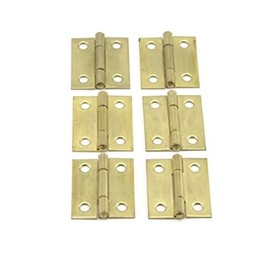 FixTech 60304 Hinges 38 x 1 mm Pack of 6 Brass / Gold