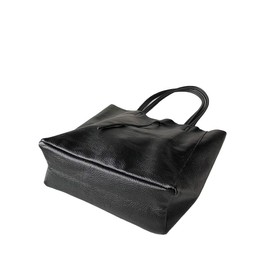 LaGaskta Taylor Tote Shoulder Bag Soft Italian Leather (Black)