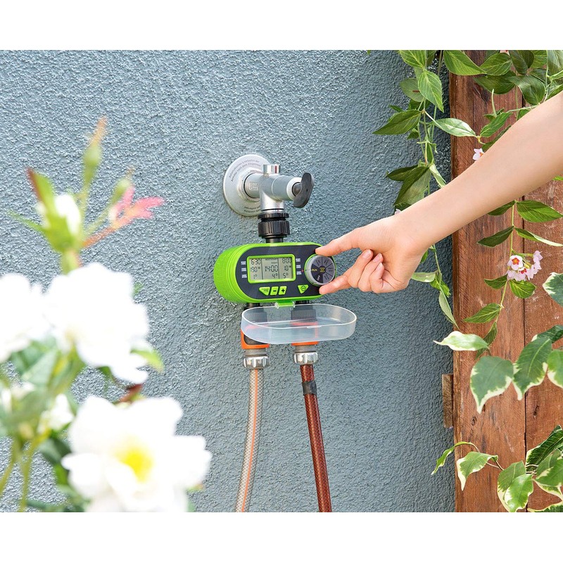 Royal Gardineer Rain Sensor Irrigation: Digital Irrigation Computer with Display,