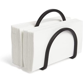 Umbra 1005748-040 Squire Napkin Holder, Stainless Steel, Black