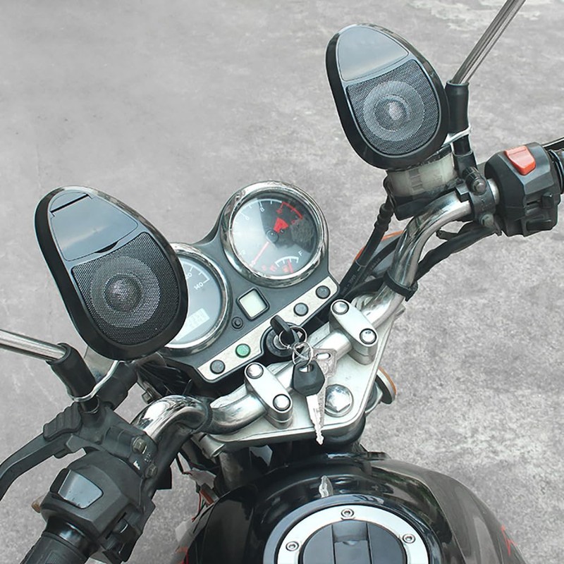 MACHSWON Waterproof Speaker Loudspeaker Music Audio Player for Motorcycle ATV