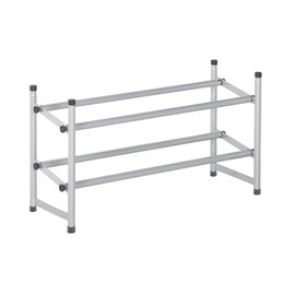 Richards Homewares Stackable Telescoping Shoe Rack, Silver