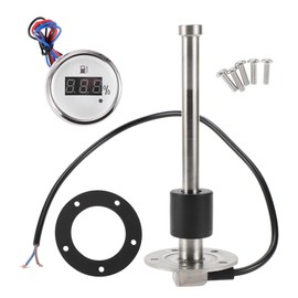 RATCHROLL 1 Set Fuel Sending Unit and Gauge Kit 6.5" Length Boat Fuel Sending Unit Marine Fuel Sender Unit Silver Tone Black White Metal 240-33 Ohm
