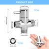 3-Way Diverter Valve Shower G1/2 T-Adapter Solid Brass Chrome-Plated Ceramic