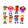 Fun Express Hand Puppets for Kids - 8 Multicultural Plush