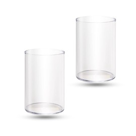 Regipro b Acrylic Round Clear Pen Stand Trinket Box Set of 2