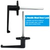 Luomorgo Shed Door Latch L-Handle Lock Kit with 2 Keys,
