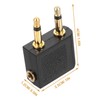 Tofficu 5Pcs Airplane Headphone Audio Jack to Dual Plug Connector